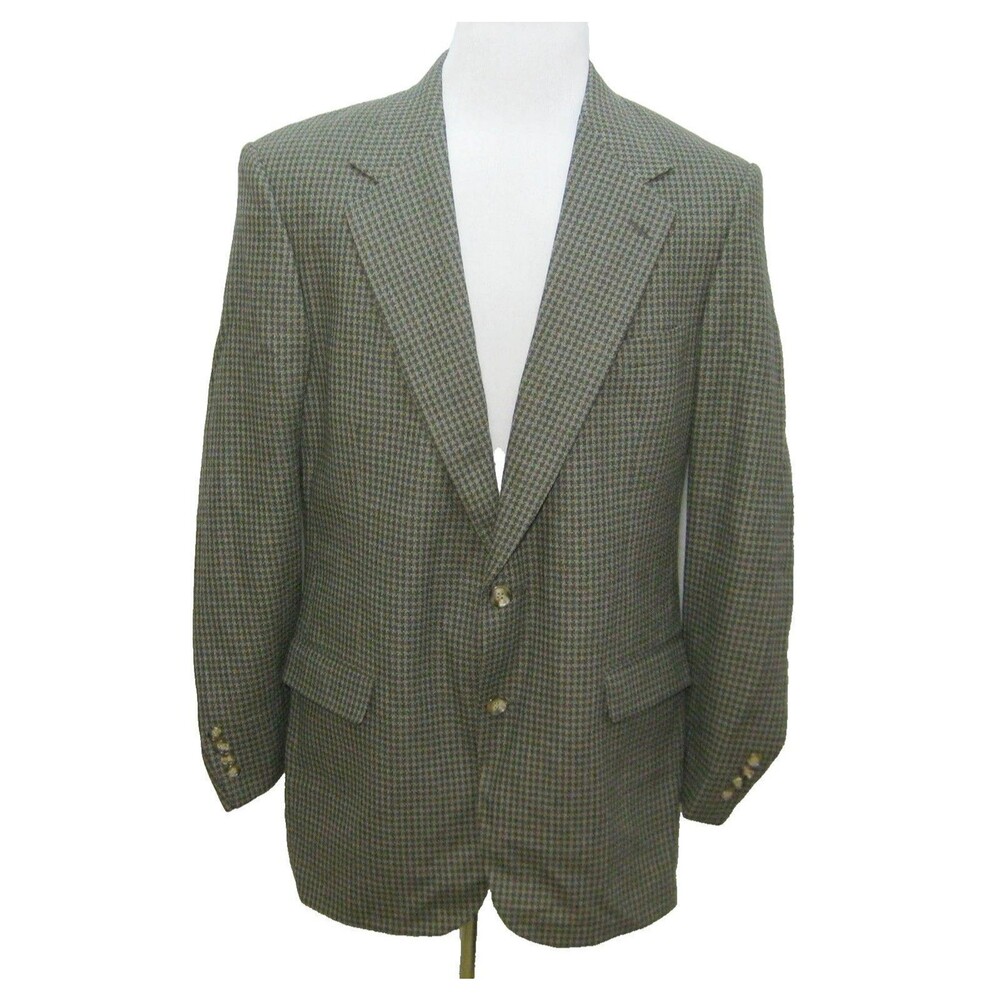 Dawson & Roberts 42R Brown Tweed 2 Button Wool Sport Coat Blazer Suit Jacket